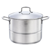 Momscook 慕厨 明泰系列 MT28STN1 汤锅(28cm、11L、304不锈钢、带蒸片)