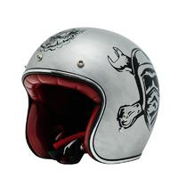 AVA 艾维爱 303 摩托车头盔 3/4盔 电镀银 L码