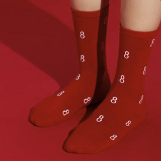 Miss Curiosity 好奇蜜斯 X MUZIK TIGER 女士中筒袜套装 MATIPJ013-1 4双装(红色*2+白色*2)