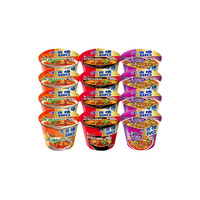 康师傅方便面大食桶红烧*4+香辣*4+酸菜*4桶面速食面泡面