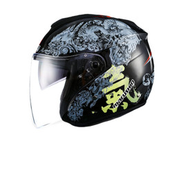 MARUSHIN 马鲁申 L11 摩托车头盔 半盔 新款黑气