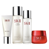 SK-II  护肤套装 (PITERA精华系列护肤精华露+嫩肤清莹露+大红瓶系列赋能焕采精华霜+舒透护肤洁面霜)