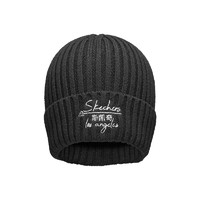 SKECHERS 斯凯奇 中性运动针织帽 L421U076/0018 碳黑