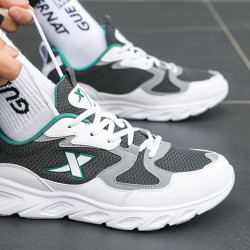 xtep 特步 男子跑鞋 880119115068 白灰绿 41