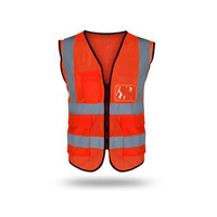 OUHAN 欧汉 汽车安全反光背心 透气网布多口袋款 桔布灰条 均码