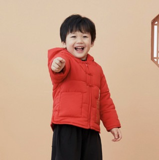 YeeHoO 英氏 新年系列 YRWGJ40490A01 儿童喜庆夹棉外套 新年红 100cm