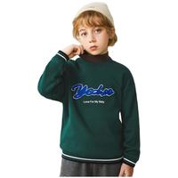 YeeHoO 英氏 YS-D010 男童假两件高领卫衣 墨绿 150cm