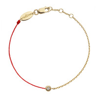 REDLINE Redline Paris 法国小红绳 玫瑰金手链 镶有0.02克拉钻石01dR-17.5