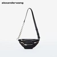 ALEXANDER WANG/亚历山大王 女士经典机车链条attica迷你腰包黑色