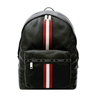 BALLY 巴利 奢侈品 新年礼物 男士High Point 系列黑色红白条纹牛皮双肩包 HARPER 10 6227939