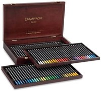 CARAN D'ACHE 凯兰帝 Caran d&#39;Ache 彩色铅笔 水溶性 博物馆 3510-476 木箱套装