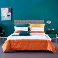 梦洁美颂 艺术家系列 橘色 长绒棉四件套 1.5m床 床单款
