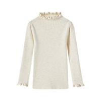 BoBDoG 巴布豆 WBQ4BS361 女童高领毛衣 白色 100cm