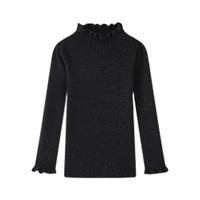 BoBDoG 巴布豆 WBQ4BS361 女童高领毛衣 黑色 100cm
