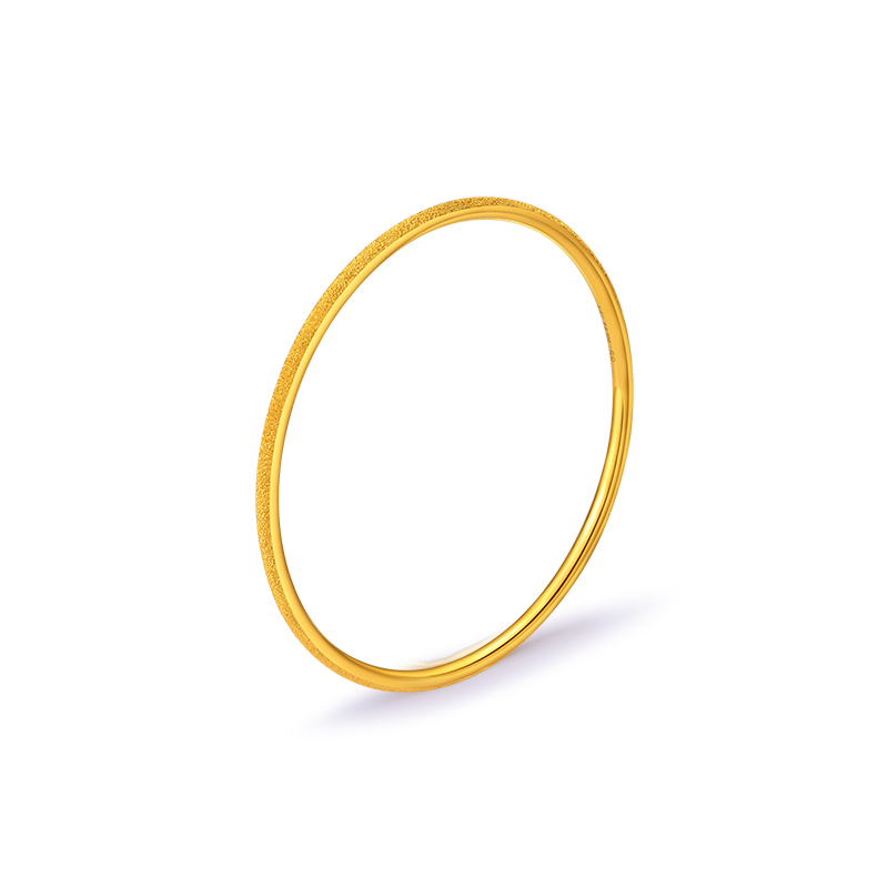 老庙黄金 百搭纤丽足金手镯