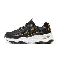 SKECHERS 斯凯奇 D'Lites 4.0 女子休闲运动鞋 896069/BKGD 黑色/金色 35 新年限定款