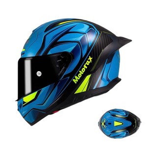 MOTORAX 摩雷士 R50 摩托车头盔 全盔 代码蓝 L码
