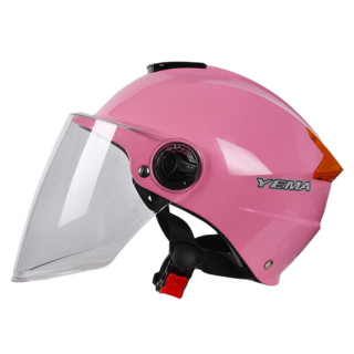 YEMA 野马 335S 中性骑行头盔 粉红 透明镜
