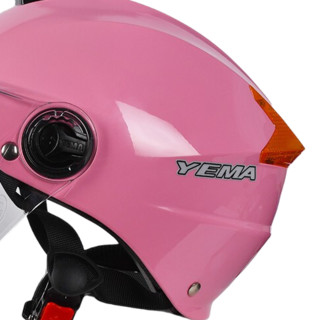 YEMA 野马 335S 中性骑行头盔 粉红 透明镜