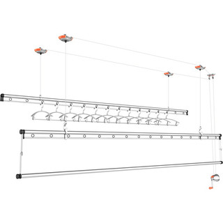 HOTATA 好太太 D-1018 手摇升降式晾衣架 2.4m 银色