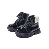 Deesha 笛莎 女童镭射面马丁靴