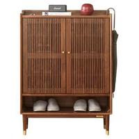 WEISHAYUANMU 维莎原木 HF20020 北欧实木鞋柜 胡桃木色 双门款