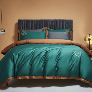 千丝雪长绒棉四件套海绿 桦茶色1 8m床床单款 报价价格评测怎么样 什么值得买