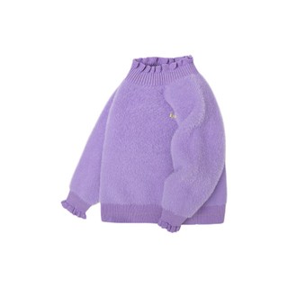 mini balabala 迷你巴拉巴拉 ZA0D034211559 女童高领针织毛衣 粉紫 100cm