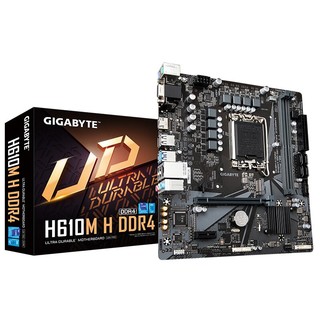 GIGABYTE 技嘉 H610M H DDR4 M-ATX主板 (Intel LGA1700、H610)