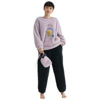 红豆 X Kakao friends 女士珊瑚绒家居服套装 AJ692 泡泡紫 180