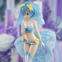 玩模总动员：BANPRESTO EXQ RE：从零开始的异世界生活 雷姆&拉姆 婚纱ver 景品手办