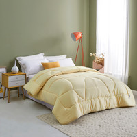  罗莱生活 LUOLAI 家纺 抗菌纤维厚被 浅黄色 220*250cm