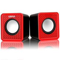 LOYFUN 乐放 LF-501 2.0声道 桌面 多媒体音箱 红色