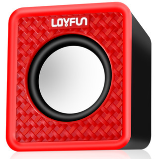 LOYFUN 乐放 LF-501 2.0声道 桌面 多媒体音箱 红色