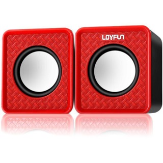 LOYFUN 乐放 LF-501 2.0声道 桌面 多媒体音箱 红色