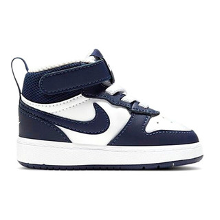 NIKE 耐克 COURT BOROUGH MID 2(PSV) 儿童休闲运动鞋 CD7783-107 白色/空间蓝/信号蓝 31