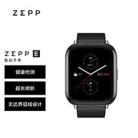 ZEPP Zepp E 时尚智能手表 NFC 50米防水 方屏版 极夜黑 皮质表带