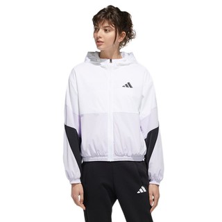 adidas 阿迪达斯 WB COLOR 女子运动夹克 FM9322 浅紫/白色 M