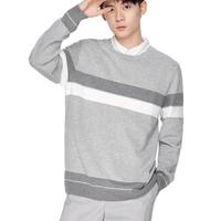 Semir 森马 男士假两件针织衫 14-010071005 花灰色 S