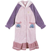 GUKOO 果壳 迪士尼系列 女士珊瑚绒睡袍 821423220224YYL 紫色 S