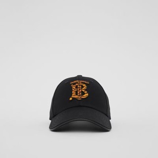 专属标识棉质棒球帽 (黑色) | Burberry 博柏利