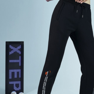 XTEP 特步 女子运动长裤 980428630215 黑色 XXXL