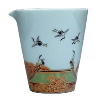 容山堂 瑞鹤呈祥 公道杯 200ml 白底