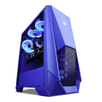 NINGMEI 宁美 战蓝 十代酷睿版 游戏台式机 蓝色（酷睿i5-12400F、GTX 1660Ti、16GB、500GB SSD、风冷）