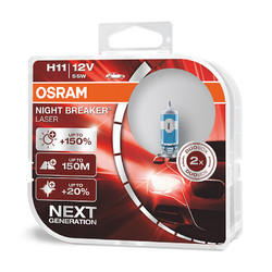 OSRAM 欧司朗 新一代激光夜行者 H11 2支装 12V 55W