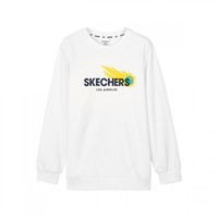 SKECHERS 斯凯奇 奇趣运动系列 L321B052-0019 男童卫衣 亮白色 140cm