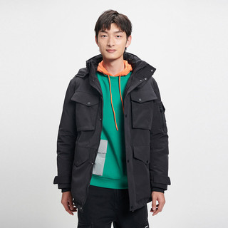 Semir 森马 2021冬装男款户外功能中长厚棉服 12-080121443