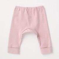 MUJI 無印良品 无印良品 MUJI 新生儿 印度棉 罗纹编织 低裆裤 粉红色 70-80
