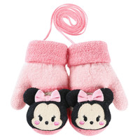 Disney 迪士尼 儿童手套冬男童女童加绒加厚男孩可爱幼儿宝宝小孩保暖针织