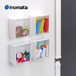 Inomata收纳用品 Inomata 日本进口置物盒小物件收纳盒磁吸置物架多功能迷你储物盒多少钱 什么值得买